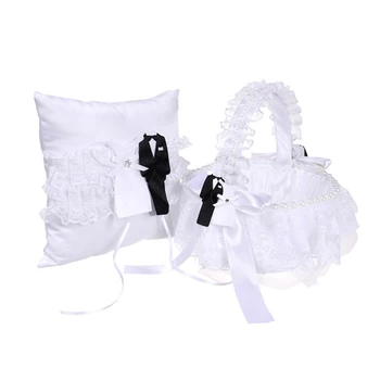 

Wedding Suit Bride Hand Basket Lace Pillow European And American Style wedding bride party decoration JJ20