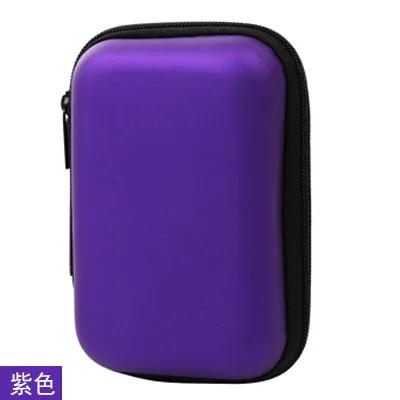 Purple A Органайзер проводов для наушников коробка кабели для передачи данных ящик для хранения Чехол Контейнер для монет наушники USB защитная сумка сумки дорожные аксессуары - Цвет: Purple A
