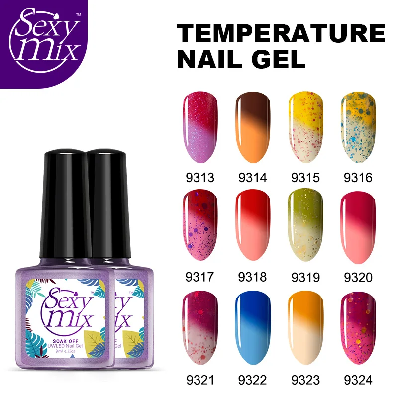 

SEXYMIX Temperature UV Nail Gel Polish Chameleon Thermal Led Nail Polish Varnish Semi Permanent Led Gel Lacquer Enamel
