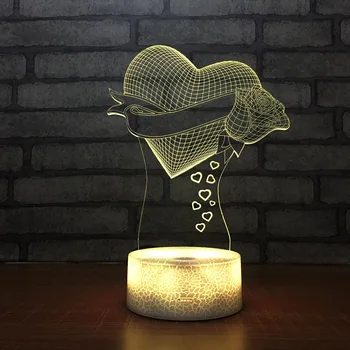 

Wholesale New Love Acrylic Creative 3d Lamp Touch Led Night Light Christmas decorations gift for baby room lights wholesale