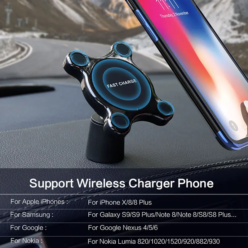 Newly Wireless Charger Holder 360 Degree Rotation 7.5W