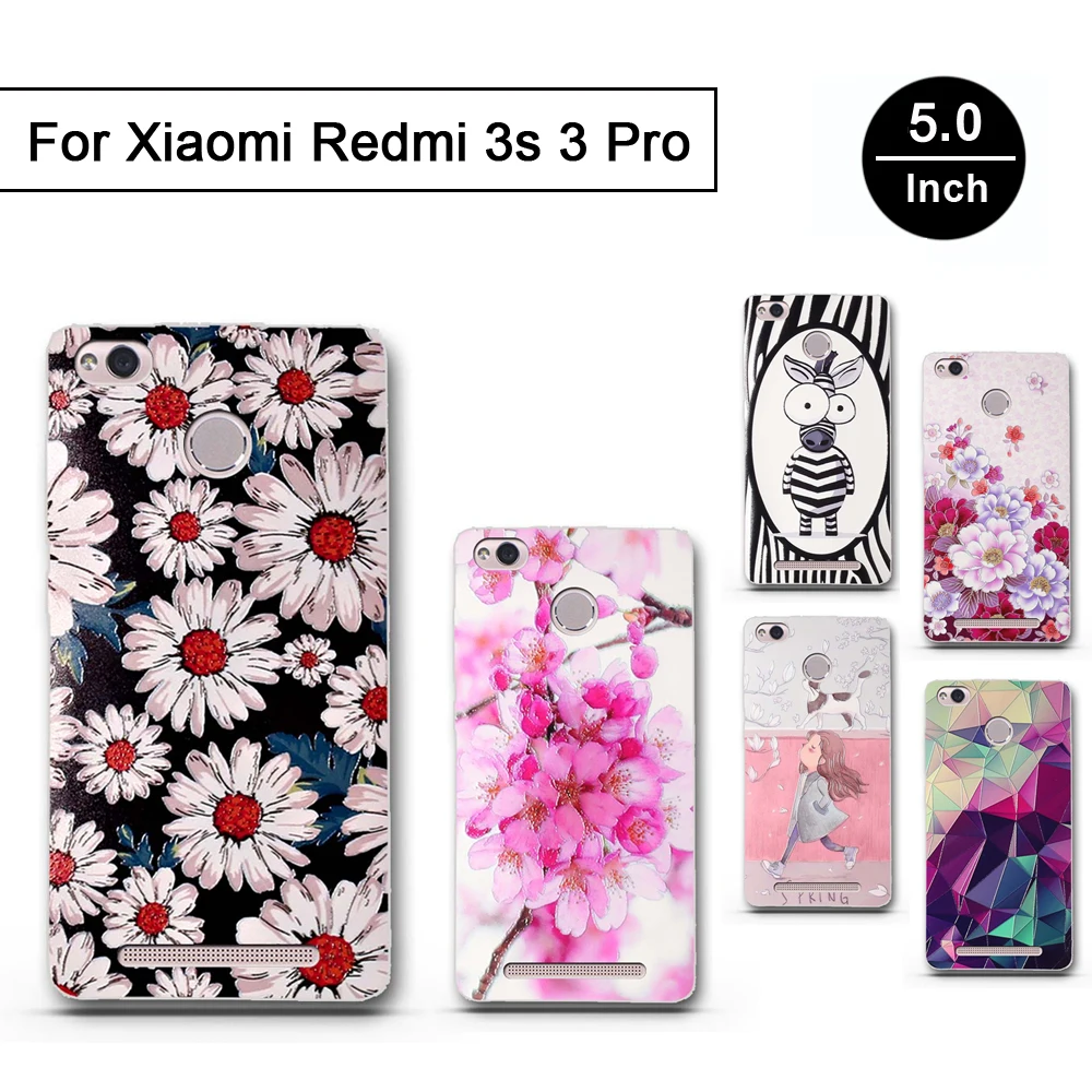 3D рельефный стерео ТПУ чехол для телефона Xiaomi Redmi 3 3s 3Pro Мягкий силиконовый Pro 3x |