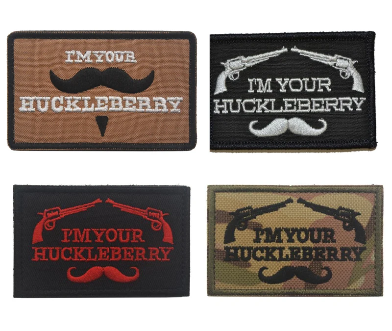Вышитые I'M your huckleberry патчи военный тактический патч смешные слова Morale крюк