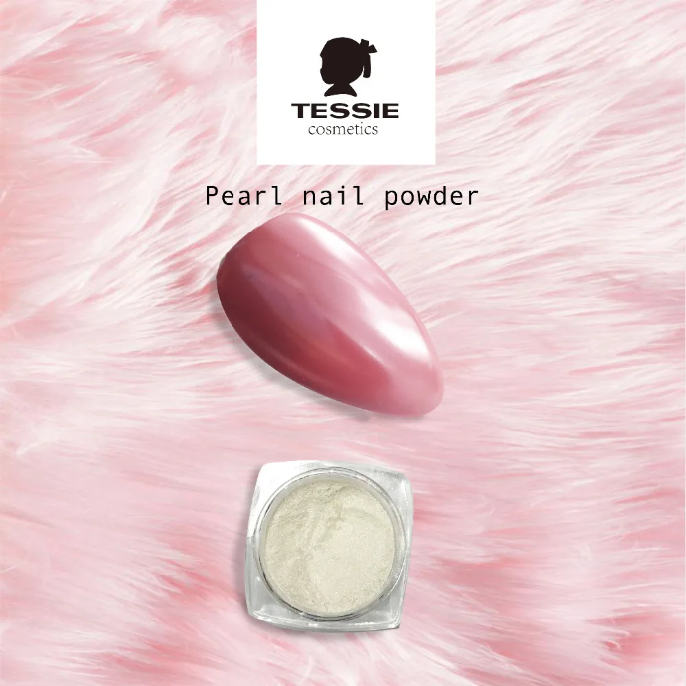 

tessie shop 2grams PEARL WHITE NAIL MATTE NAil Pink pearl nail Black pearl nail powder holographic powder Mirror Powder