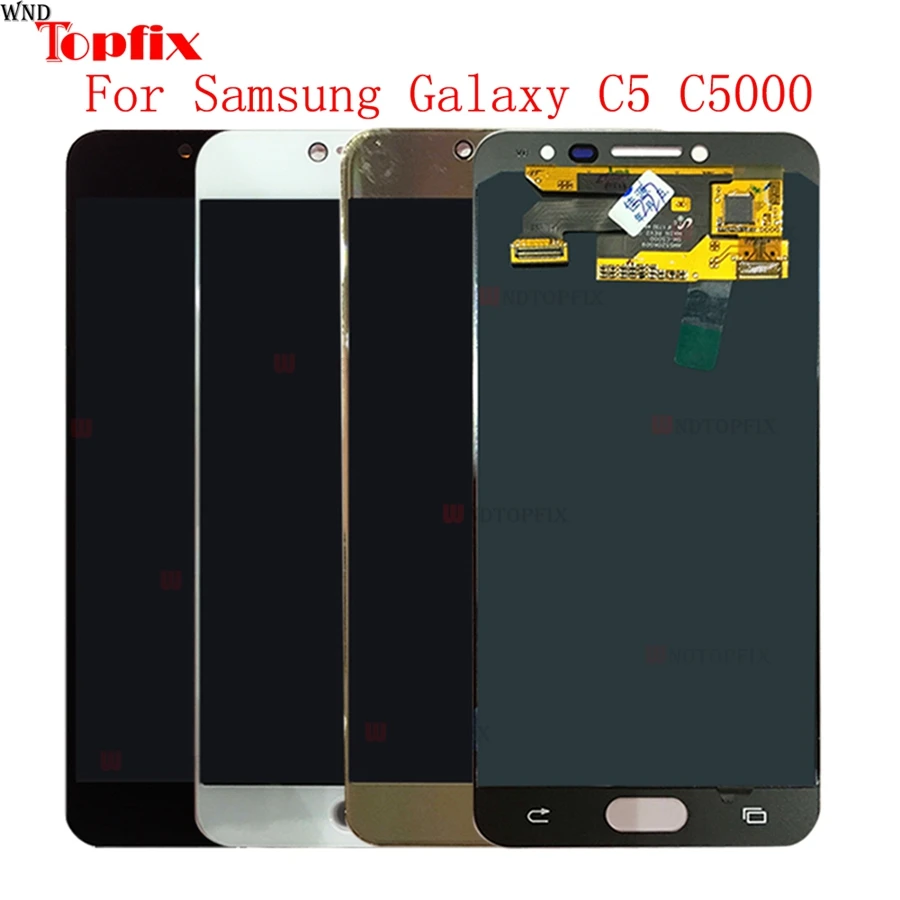 In Stock Super AMOLED For SAMSUNG C5 C5000 LCD Display Touch Screen Digitizer Assembly 5.2Inch LCD Replacement For SAMSUNG C5   (4)