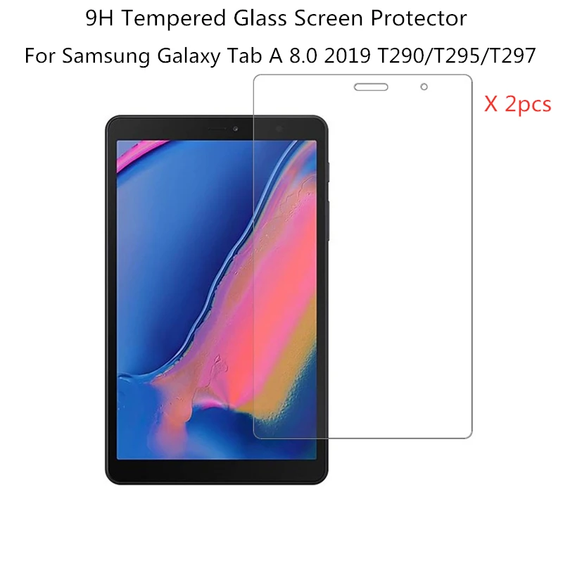 2 шт. закаленное стекло для защиты экрана Samsung Galaxy Tab A 8 0 2019 T290 T295 T297 Φ Защитная