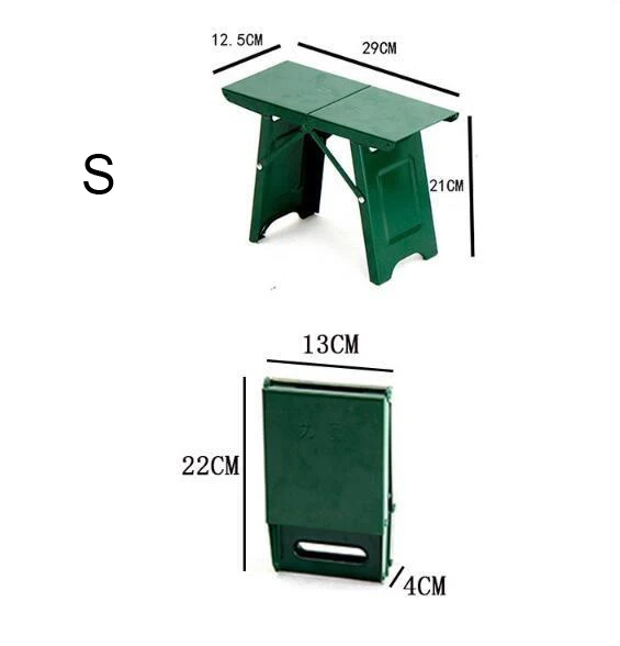 Уличный складной стул удобный мини стальной рыболовный стул небольшой легкий портативный стул складной походный стул 2 размера S/L - Цвет: S