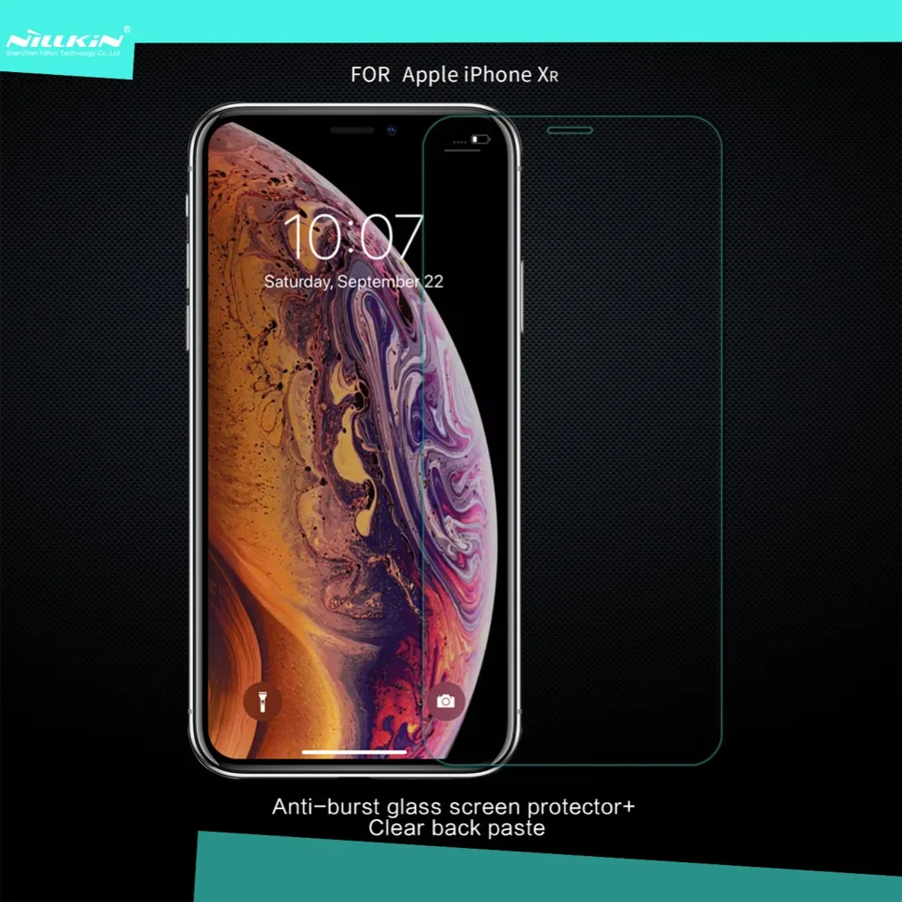 Для iPhone XR закаленное стекло Nillkin 2.5D H + край 0 3 мм ударопрочная полноэкранная