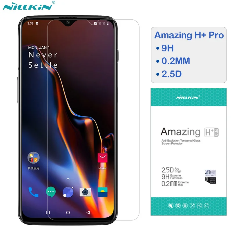 

Nillkin Tempered Glass for Oneplus 7 7T Glass on Oneplus7 Screen Protector 0.2MM 9H 2.5D Phone Protective Film for One Plus 6T 7