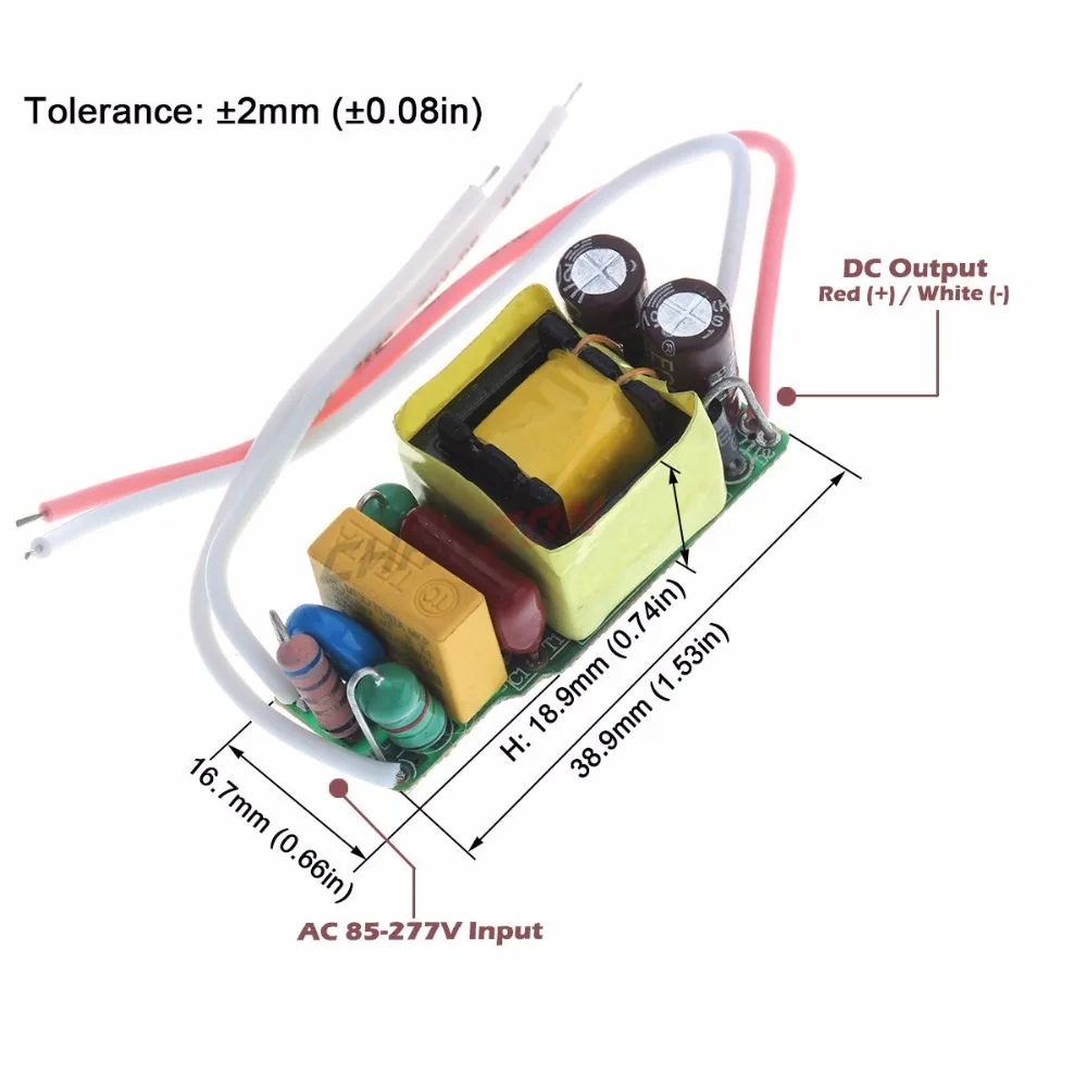 С драйвером постоянного тока для светодиода 450mA 4-6X2W DC12-20V AC100-240V печатной платы внутри лампы освещения трансформатор для 8 Вт 10 Вт 12 Вт светодиодный чип