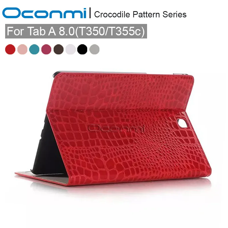 

High quality Crocodile Wallet leather case for Samsung Galaxy Tab A 8.0 inch new cover for SM-T350 SM-T355 tablet case