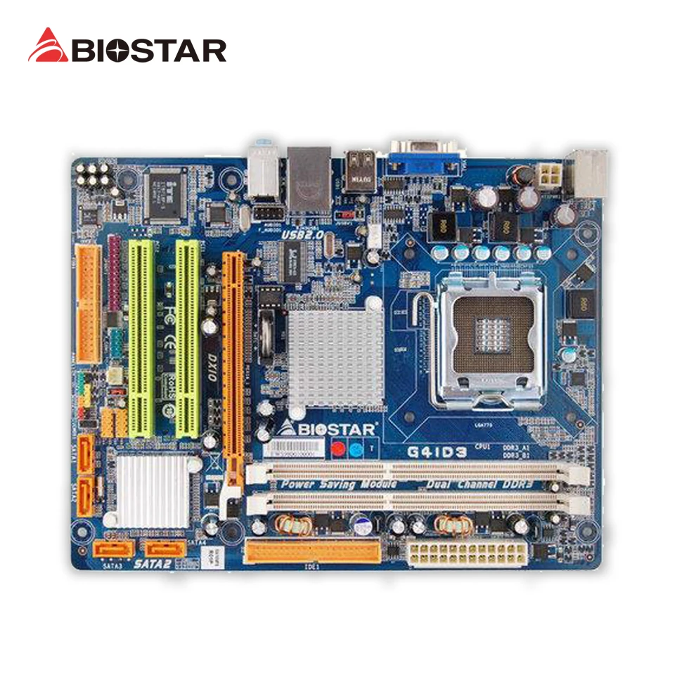 

BIOSTAR G41D3 Desktop Motherboard G41 LGA 775 DDR3 8G SATA2 USB2.0 Micro ATX