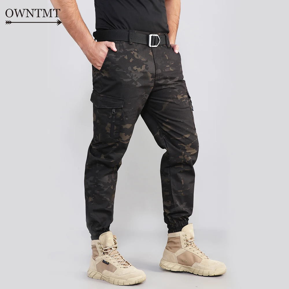 

Mens Camouflage Tactical Cargo Pants Men Joggers Boost Military Training Overalls Pants Combat Multi-pockets Male Army Trousers