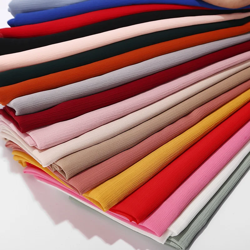 US $34.20 2020 Spring Crinkle Bubble Chiffon Hijab Scarf Shawls Muslim Fashion Plain Wraps Headband Long ScarvesScarf 18075cm 10pcLot