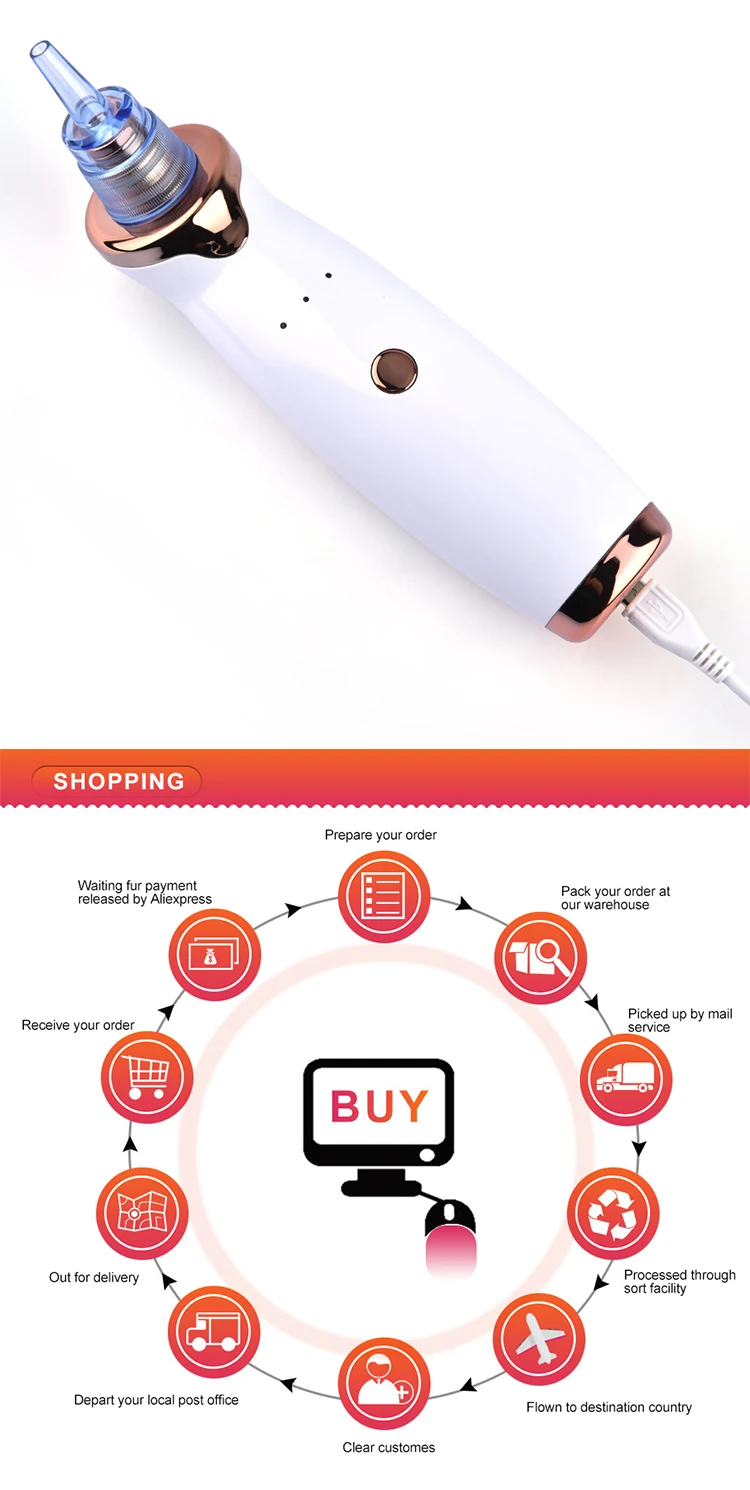 Blackhead Remover Skin Care Pore Vacuum Acne Pimple Removal Vacuum Suction Tool Facial Diamond Dermabrasion Machine Face Clean5