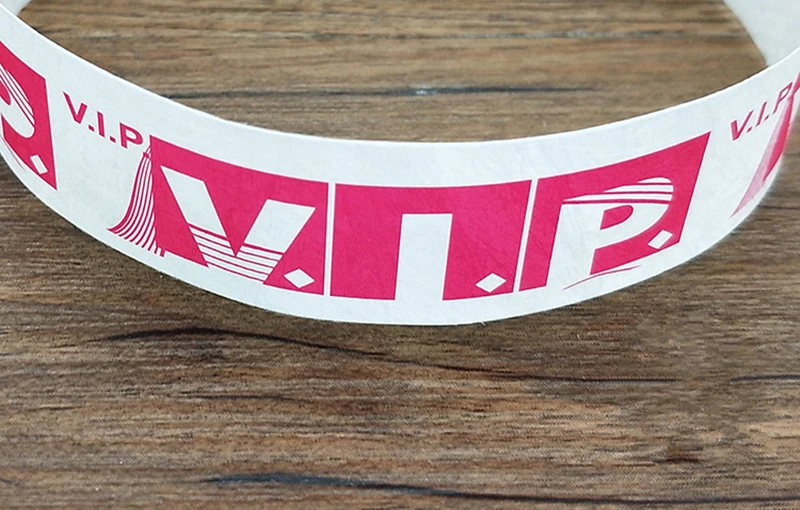 100 шт 19x250 мм Тайвек напульсники VIP напечатанный Тайвек бумажный браслет для мероприятий вечерние ID полосы напульсники для соревнований