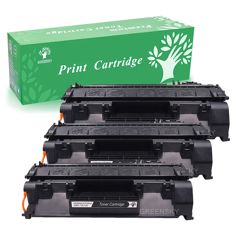 GREENSKY 3 шт CF280A 80A черные красящие картриджи для hp LaserJet Pro 400 M401dw M401n M401dn M401dne M401a 401 MFP