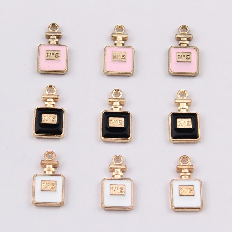 

100pcs 16*8mm Perfume bottle features oil drop alloy pendants DIY jewelry accessories wholesale