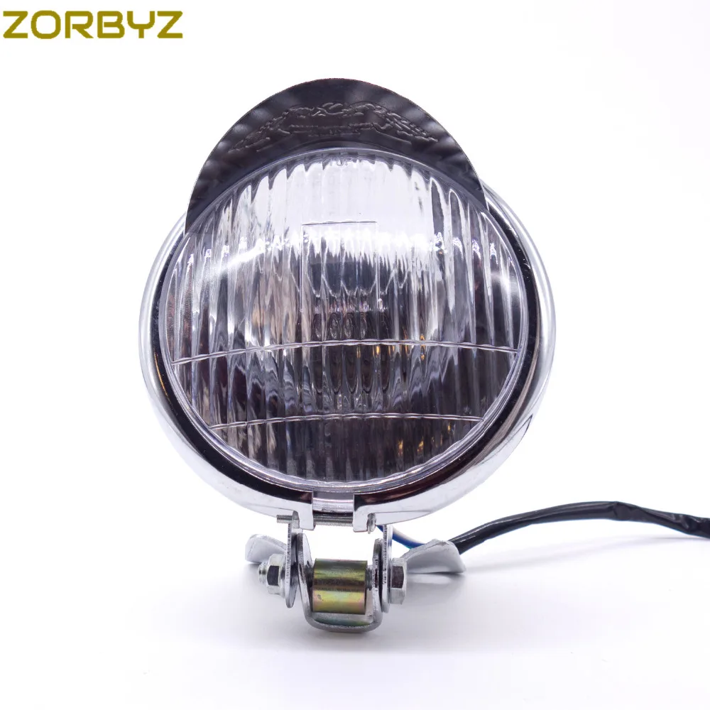 ZORBYZ 5," мотоцикл хром Ретро металлическая фара для Harley Chopper Кафе Racer Bobber на заказ