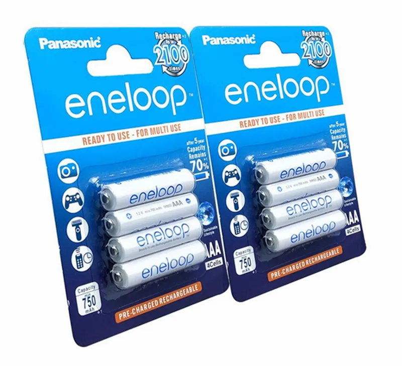

8PCS/LOT Panasonic High Performance AAA 800mah Made In Japan Free Shipping Ni-MH Pre-charged Rechargeable Battery