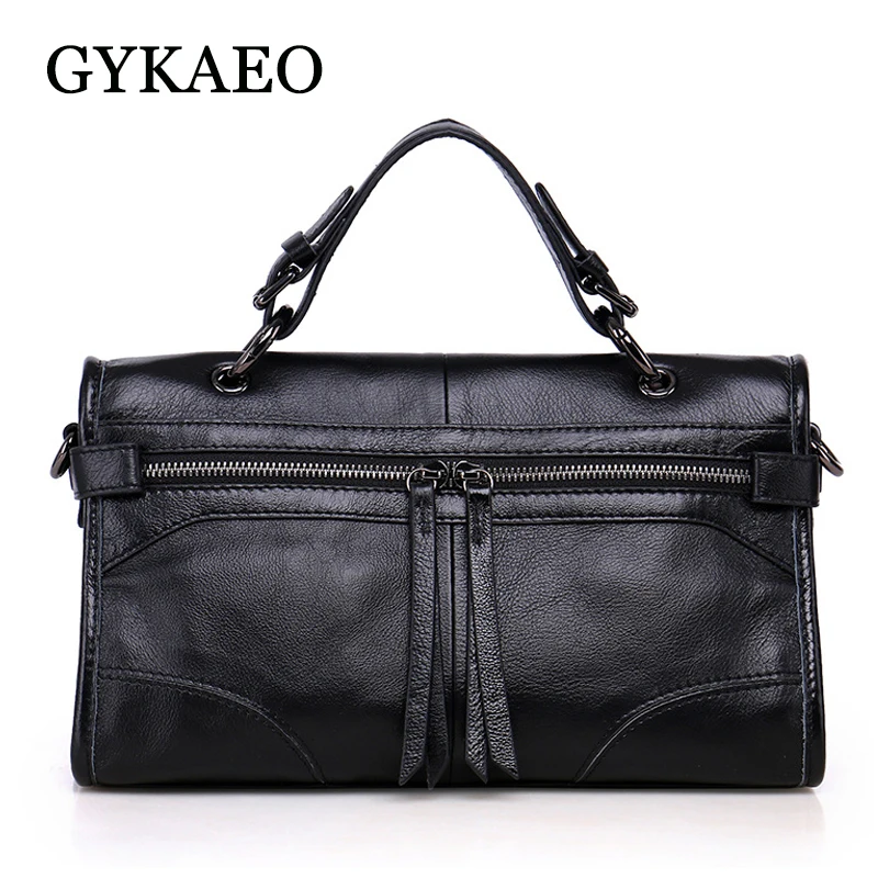 

GYKAEO Designer Handbags High Quality Large Capacity Tote Bag Lady Street Genuine Leather Shoulder Bags for Women Messenger Bag