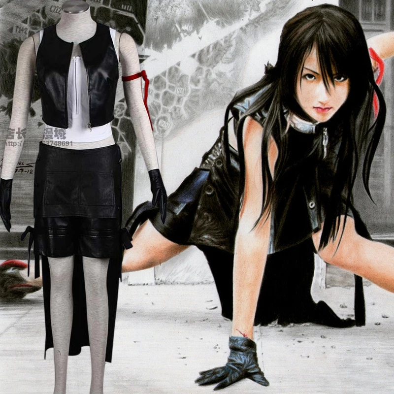 Костюм для косплея финальной фантазии VII Advent детей Tifa Lockhart костюмы Хэллоуина