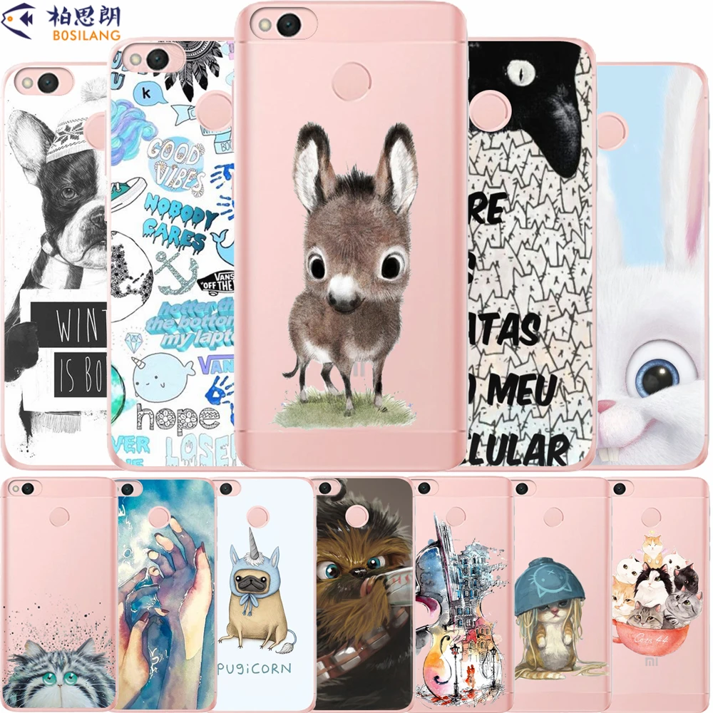 

For Xiaomi Redmi 4X Case Rose Painted Pattern For Redmi 4 4A 5A Mi 6 A1 5X Note 4 Pro Prime Note 4X Soft TPU Fundas Phone Cases