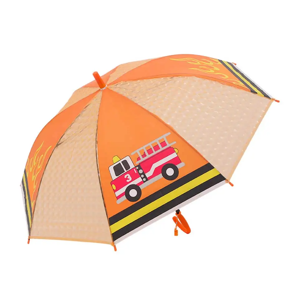 [Детский зонтик] изготовитель на заказ креативный мультяшный Детский прозрачный мини милый зонтик с длинной ручкой - Цвет: Цвет: желтый