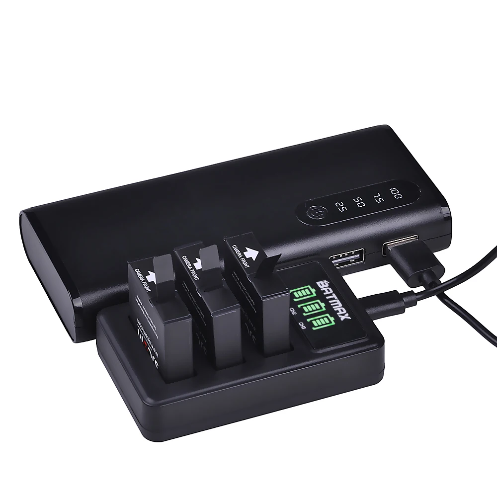 2 шт. оригинальный аккумулятор SJCAM SJ8 1200 мАч светодиодный 3 слота USB зарядное