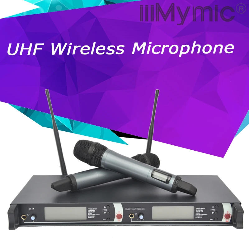 Prix pour Professionnel True Diversity UHF/PLL Microphone Sans Fil Système avec Double Émetteur De Poche Mic pour la Scène DJ Chanteur Prix pour Professionnel True Diversity UHF/PLL Microphone Sans Fil Système avec Double Émetteur De Poche Mic pour la Scène DJ Chanteur