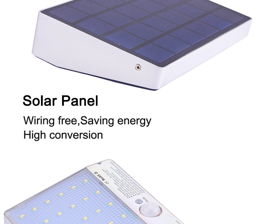 Solar ao ar Sensor de Movimento Led à Prova Jardim Livre Dwaterproof Água Lâmpada Iluminação Solares Exterior Painel Energia Spotlight 48 Led Luz 10 Lâmpadas solares