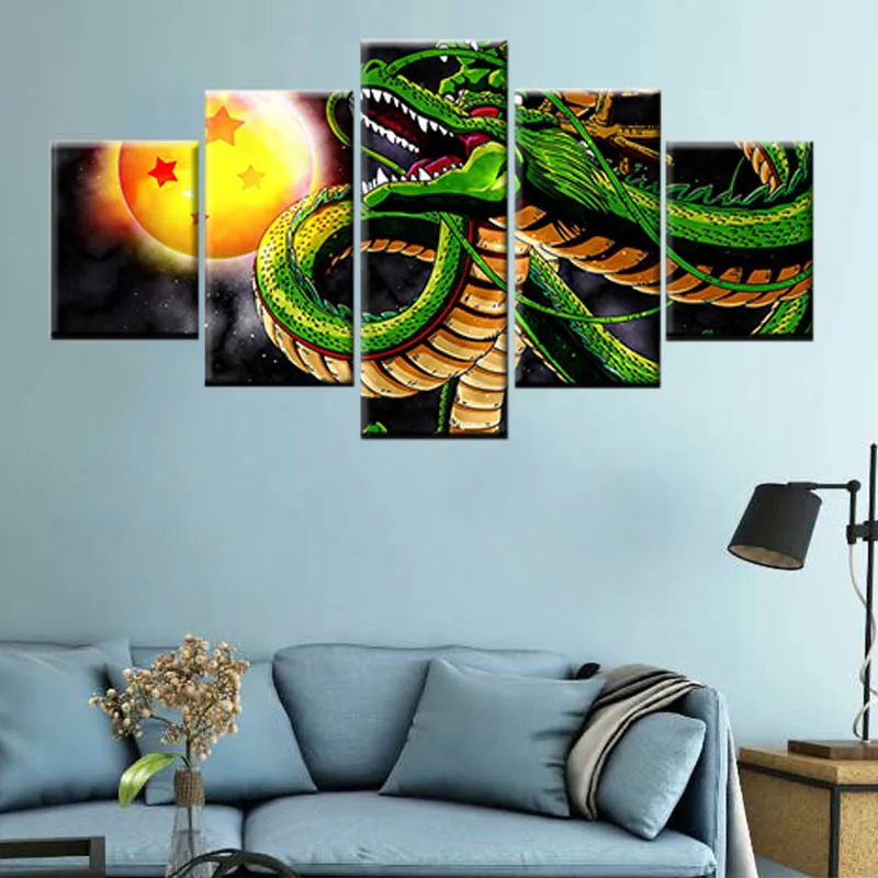 

Dragon Ball Animation Picture Nordic Poster 5 Panel Modern Home Wall Decoration Picture Art HD Print Painting Living Room Canvas