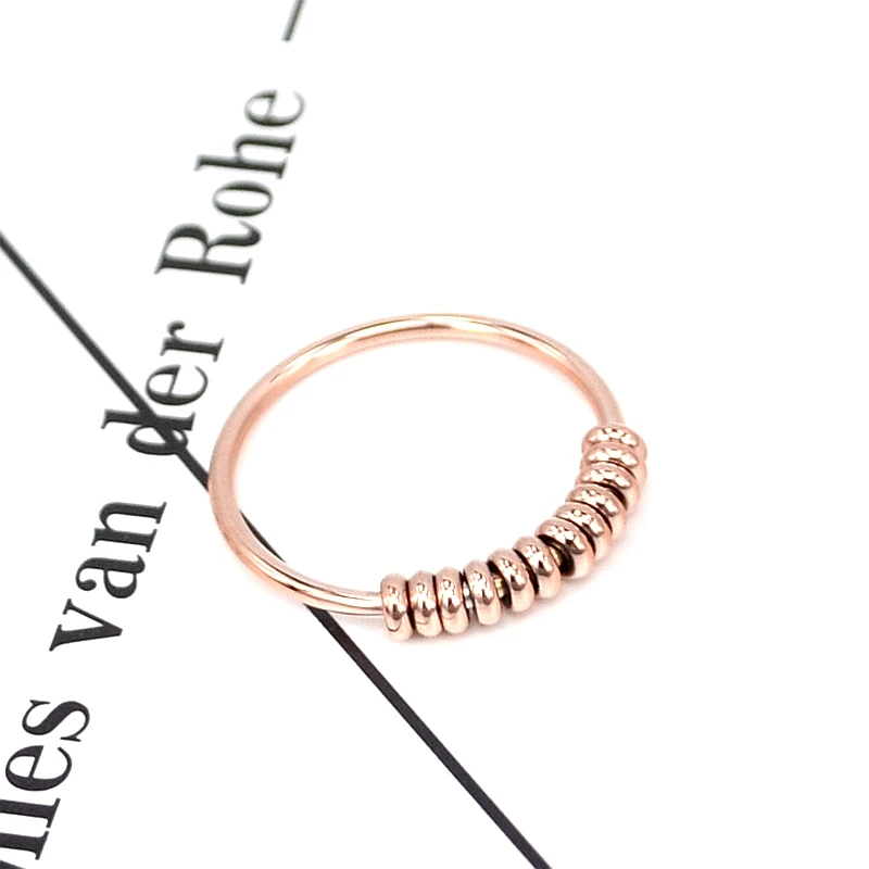 

YUN RUO 2017 Rose Gold Silver Colors Steel Bean Ring for Woman Man Gift 316L Stainless Steel Jewelry High Polish Never Fade