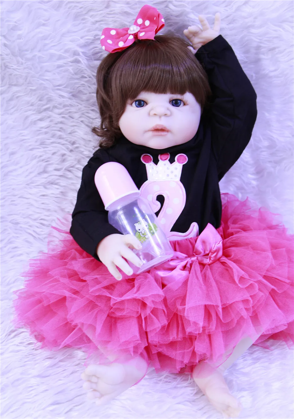 Bebes reborn menina, NPK, куклы для новорожденных, 57 см, полностью силиконовые, Виктория, кукла принцессы для новорожденных девочек, игрушка в подарок, bonecas