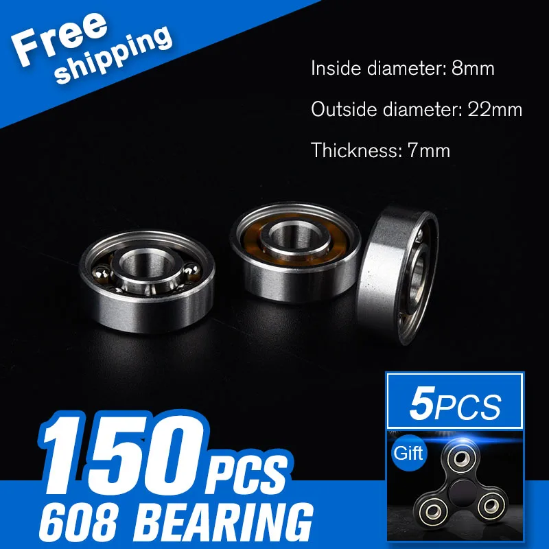 

150pcs 608 Bearing Ball For Hand Spinner Fidget Spinner Stress Cube Aluminum Alloy Finger Spinners EDC Toys Accessories