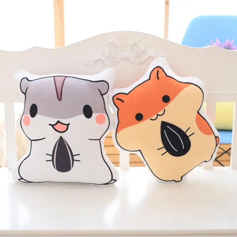 

1pc 40cm Cute Plush Hamster Pillow Stuffed Soft Animal Toys Sofa Cushion Kawaii Birthday Gift for Girls