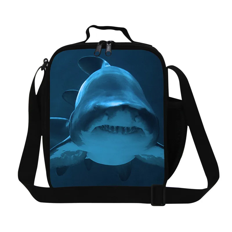 cute shark print thermal picnic bags 