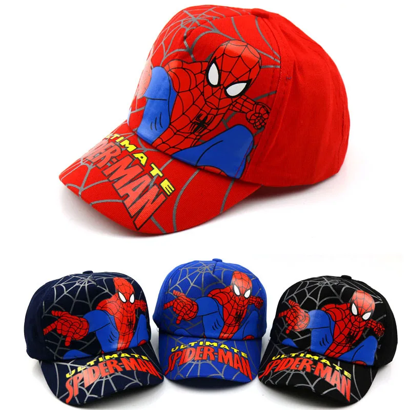

New Spider-Man Baseball Cap Boys and Girls Children's Fashion Cartoon Duck Tongue Hat Pupil Birthday Present 3-8 years old
