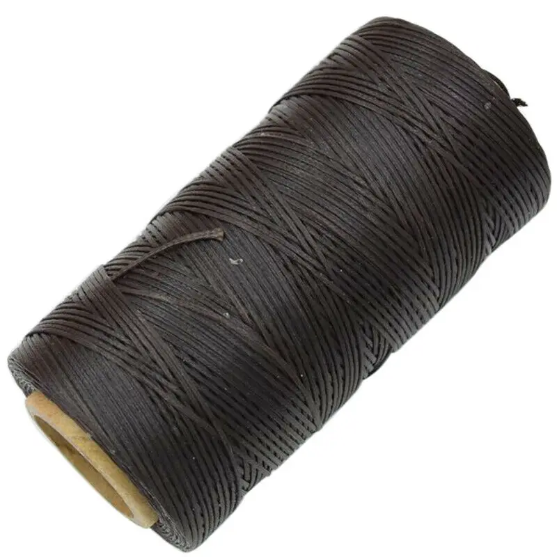 1 рулон 65 м 150D 1 мм кожа швейная вощеная нить ручной воск сшивание кабель на замену ремесло полиэфирная нить - Цвет: Dark Coffee