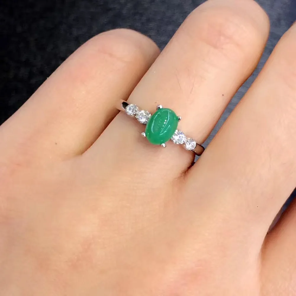 

2017 Anillos Jewelry Qi Xuan_Fashion Jewelry_Colombia Green Stone Fashion Rings_Green Stone Woman Rings_Factory Directly Sales