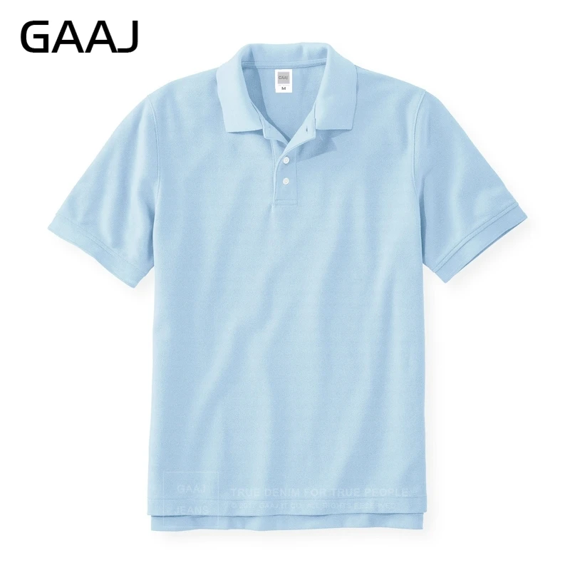 GAAJ Polo, мужская рубашка из 100 хлопка, высокое качество, однотонная одежда с воротником, американский гольф, известный бренд, рубашка поло для мужчин и женщин, унисекс, Summe