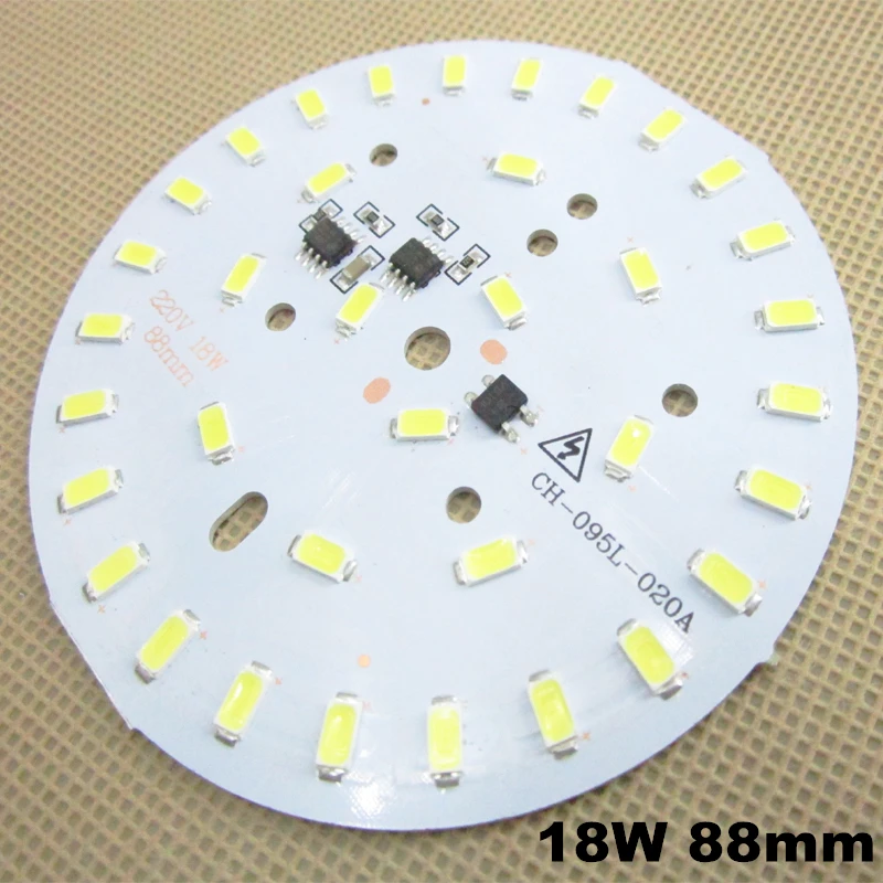 5 шт. 220 В светодиодный pcb 3W 5 Вт 7 Вт 10 Вт 12 Вт 15 Вт 18 Вт 24 Вт 36 Вт SMD5730 интегрированный ic драйвер белый/теплый белый светодиодный светильник