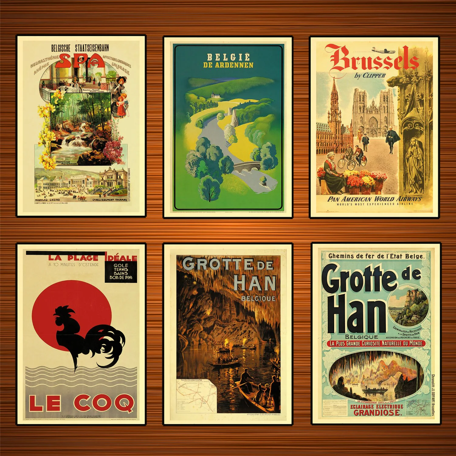 Belgium Travel Posters Le Coq Classic Wall Sticker Canvas Paintings Decorative Vintage Poster Home Bar Decor Gift | Дом и сад