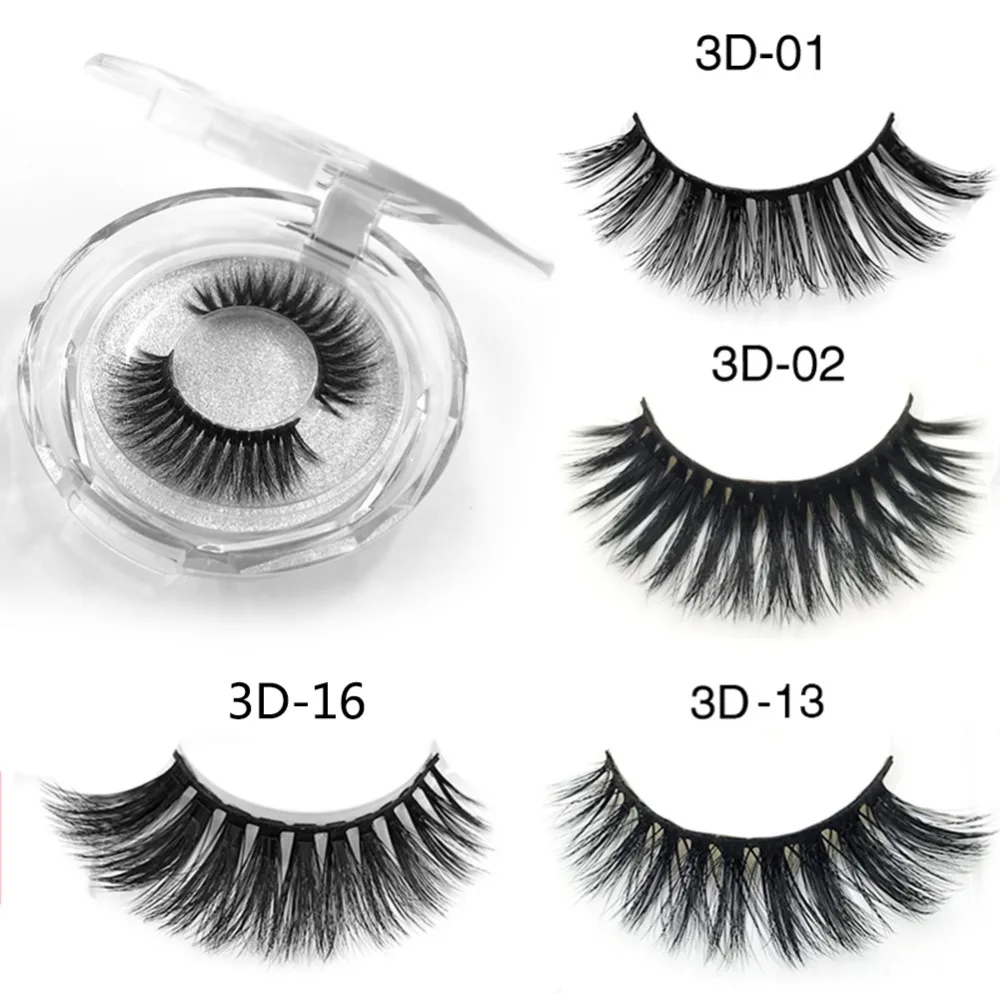 

Mink Eyelashes Natural Long Thick False Eyelashes 3D Mink Lashes 1 Pair Extension Eyelash for Makeup Faux Lashes #275368