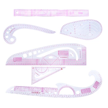 

6Pcs Sewing French Curve Ruler Set Drawing Measuring Ruler for Tailor Designers Clothes Sewing Pattern Design