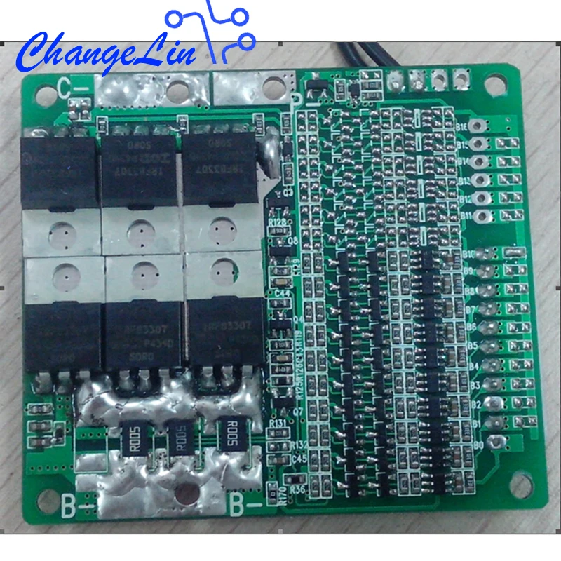 Защитная плата для аккумуляторов 15S 48 В 8A / 15A 21A /28A Li Ion Lipo Lifepo4 с балансиром и