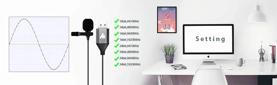 AU-410 USB lavalier microphone 002