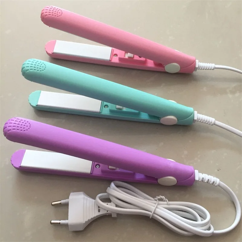 

2019 New Electronic Professional Hair Straightener Portable Mini Ceramic Flat Iron Wet To Dry Styling Tools With Free EU Adapter