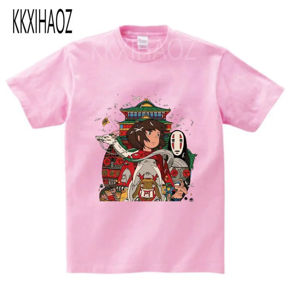  Studio Ghibli Miyazaki Hayao Anime Spirit Away Mask No Face Bank Peach Blossom Cartoon T Shirt For 