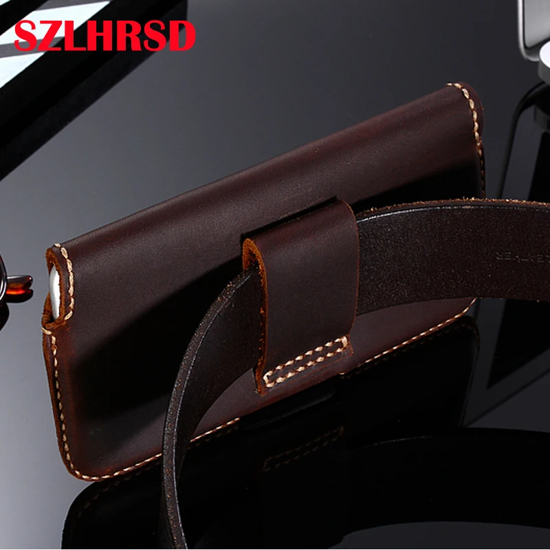 SZLHRSD High quality Handmade 100% Genuine Leather Men's Waist Outdoor Bag for Samsung Galaxy A60 A80 Case Cover For Galaxy A40s SZLHRSD High quality Handmade 100% Genuine Leather Men's Waist Outdoor Bag for Samsung Galaxy A60 A80 Case Cover For Galaxy A40s